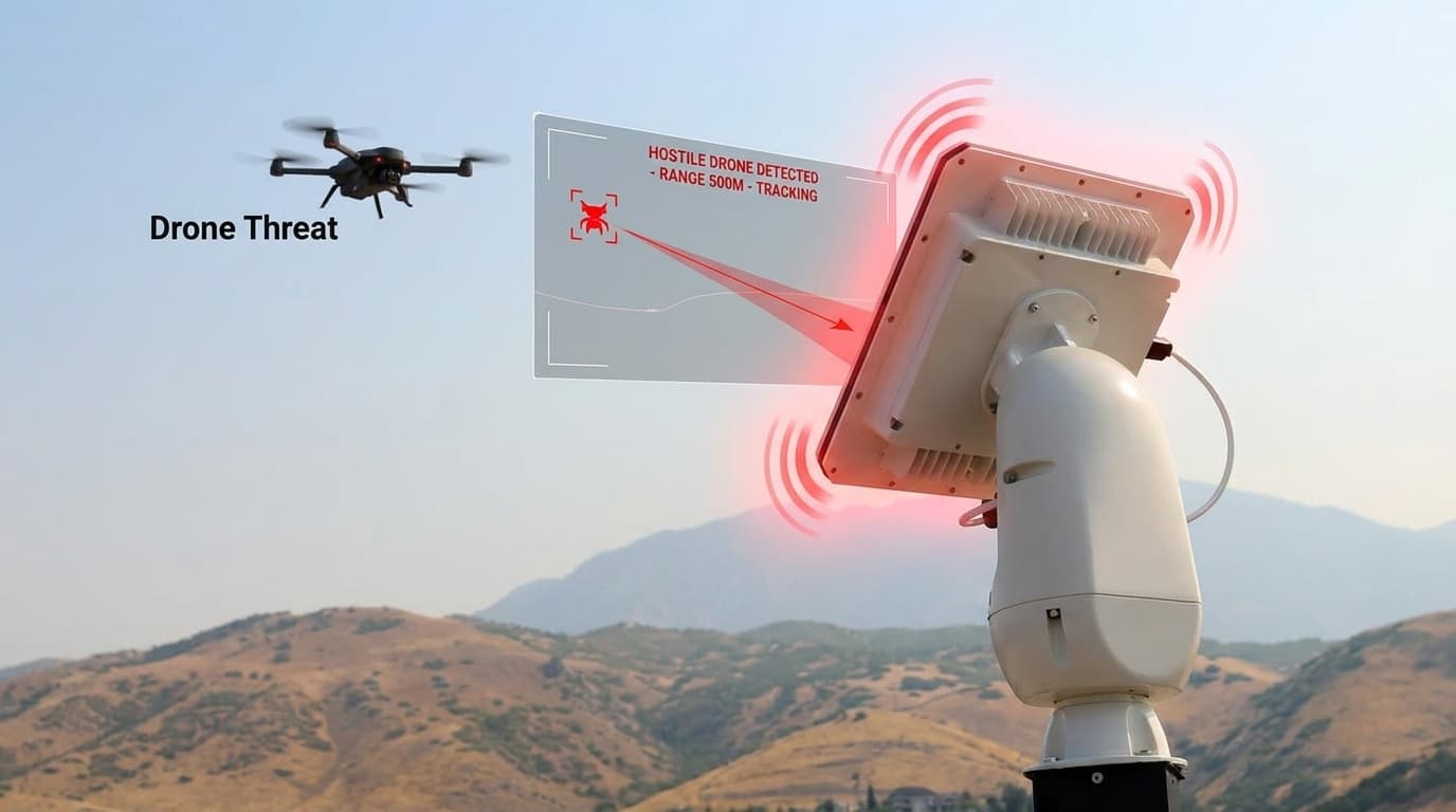 Radar detecting drone