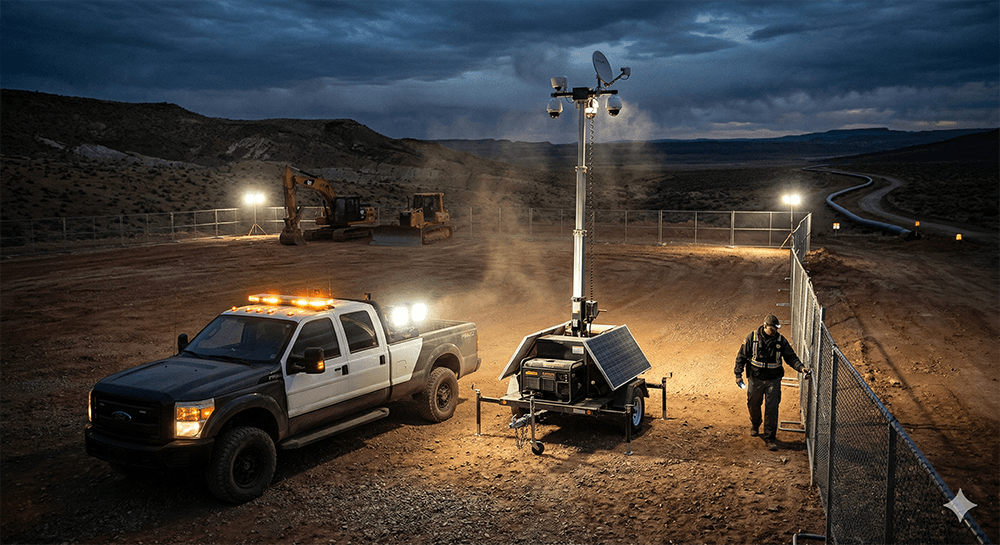 RadiusVision battery powered wireless camera system showing integrated battery pack and wireless transmitter in a rugged industrial housing