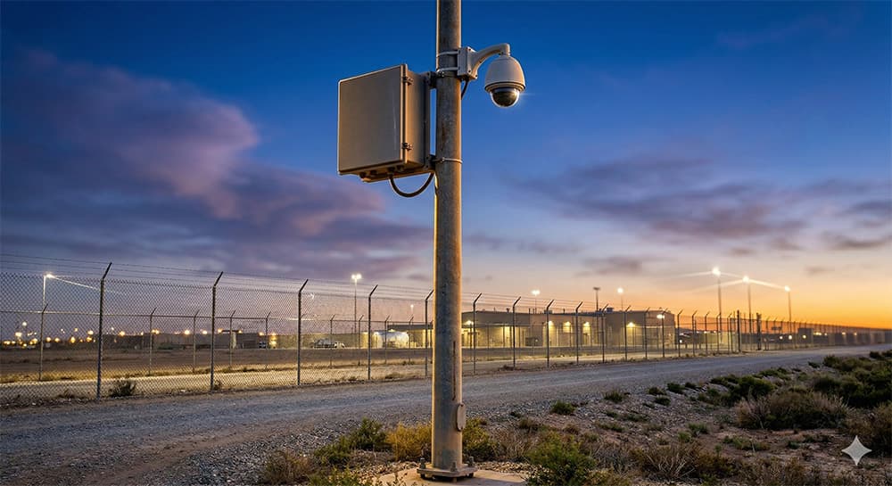RadiusVision fixed installation radar and camera system securing a perimeter