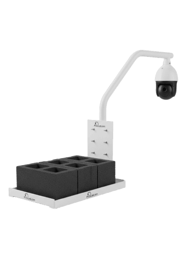 PTZ Rooftop Sled Mount for elevated rooftop vantage points