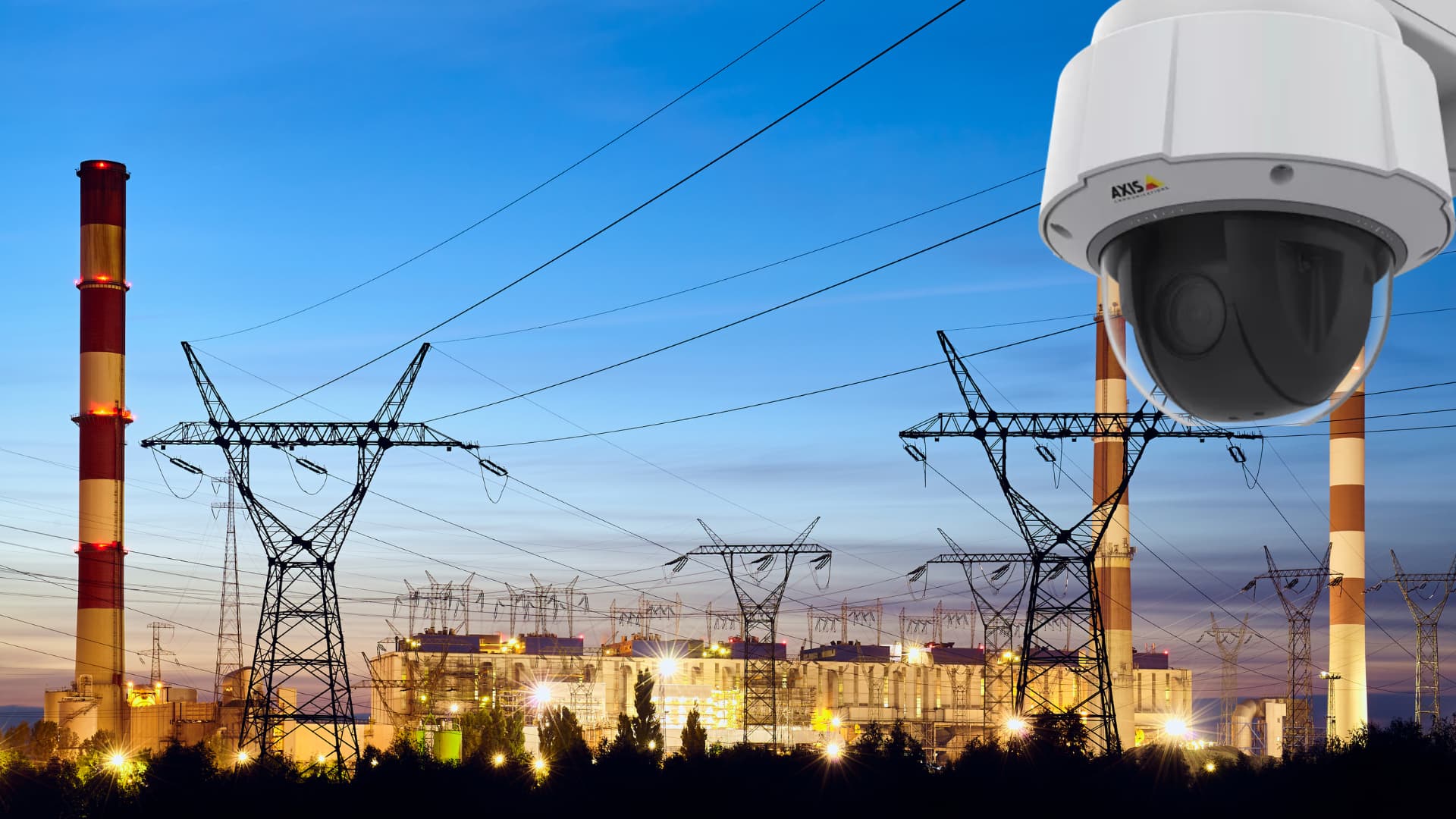 Critical infrastructure site secured with integrated radar and PTZ camera surveillance