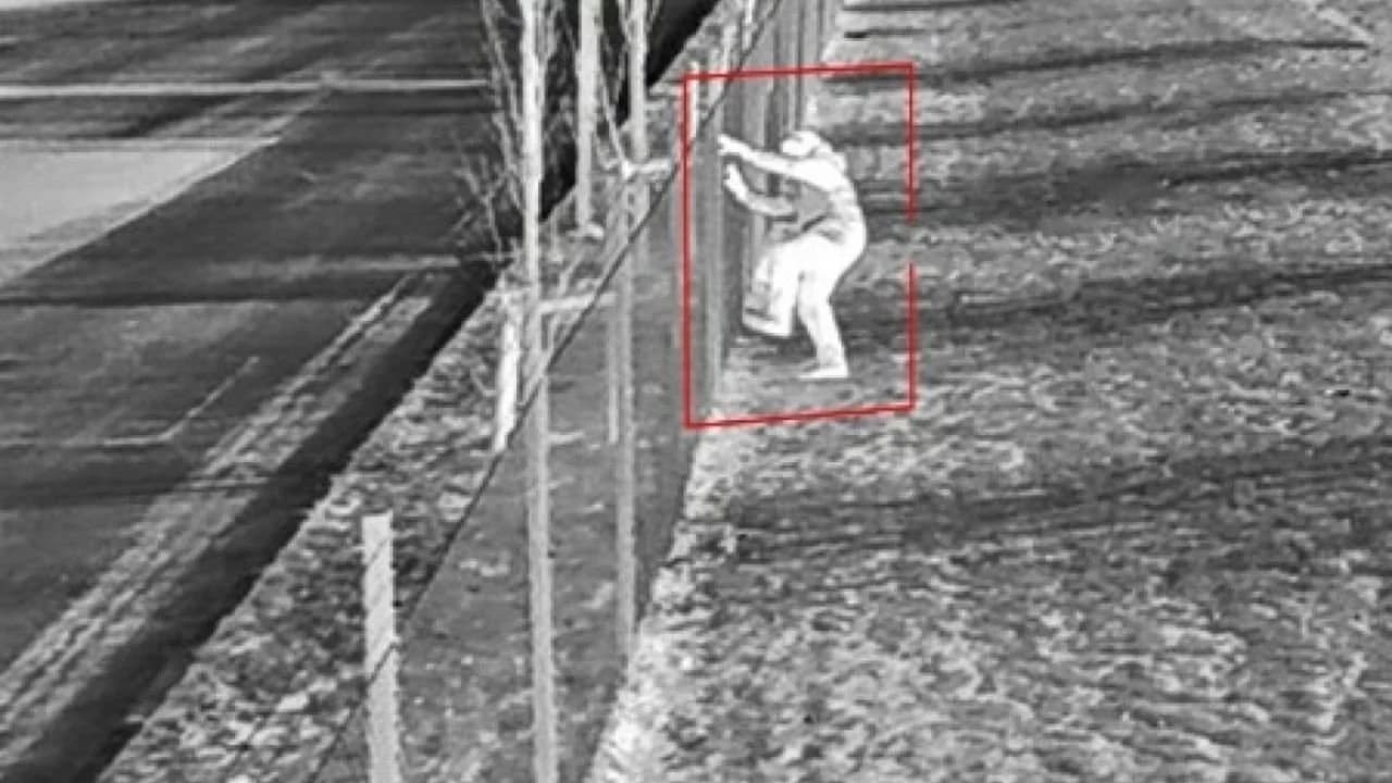 Security system detecting intruder on a smart technology-equipped construction site