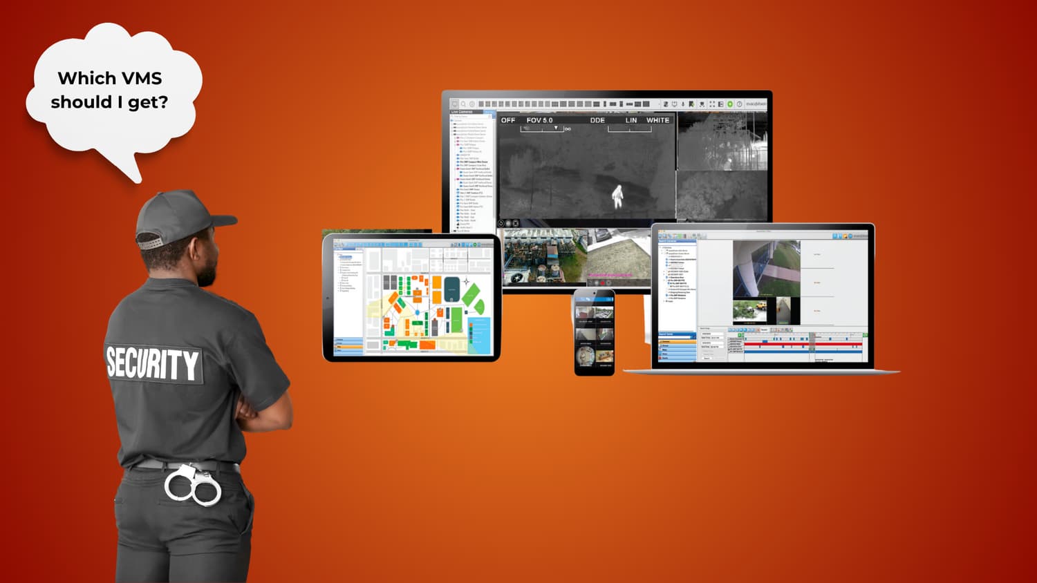 Video management system dashboard showing flexible VMS security solution